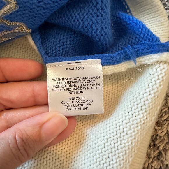 WHITE STAG Ugly Christmas Snowman Knit Vest Size XL 16/18 Festive Holidays Party - Picture 9 of 9